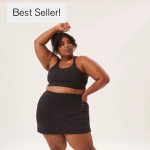 Girlfriend collective black sport skort M